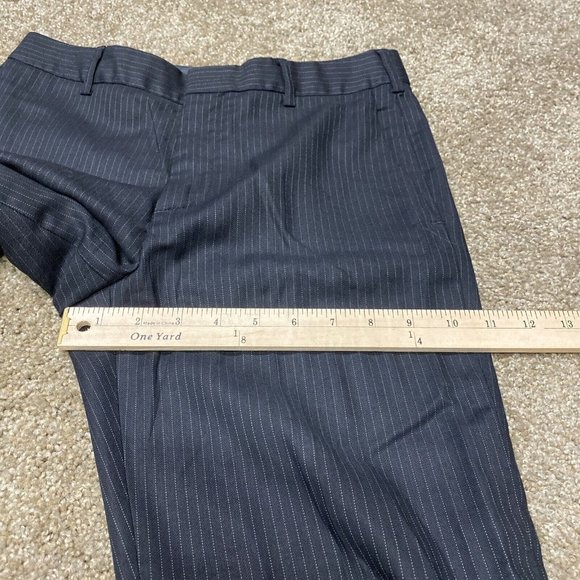 ZARA Basic Womens Career Dress Pants Pinstripe Size 4 Bootcut Wool Spandex Blend - Picture 6 of 10